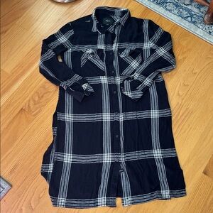 Rails Dawson shirt plaid dress size medium indigo/vanilla